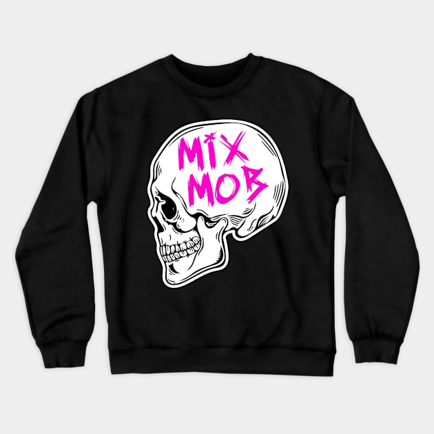 Mix Mob Skull (Pink) Crewneck Sweatshirt by Mix Mob
